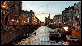 RUSSIA Walking Tour Nevsky Avenue at Night in St.Petersburg 2023