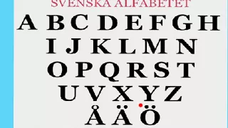 Svenska alfabetet SFI/The swedish alphabet