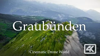 Graubünden, Switzerland 4K • Scenic FPV Video for Relaxing •  Julierpass, Ofenpass, Oberalp