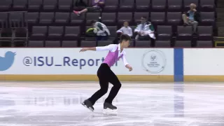 2015 ISU Jr. Grand Prix- Colorado Springs Men Short Program Runqi LIU CHN