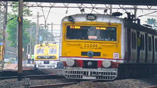 High speed local train Race !! bardhaman + Seoraphuli + Chandanpur + kalka | back to back crossing