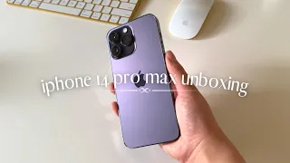 iPhone 14 Pro Max Unboxing (🍇 Deep Purple 🍇) | camera test | new accessories | aesthetic