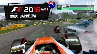 F1  2016 MOBILE CARREIRA #1 GP DA AUSTRÁLIA - EU VINGUEI O VESPA BATENDO NO BOTTAS (Português-BR)