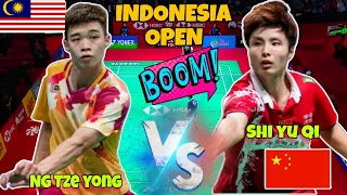 What😱 Ng Tze Yong (MAS) vs Shi Yu Qi (CHN) [1] | Indonesia Open
