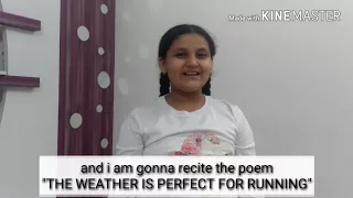 English poem "THE WEATHER IS PERFECT FOR RUNNING"