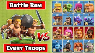 Battle Ram Vs Every Troops Clash of clans | Battle Ram vs all troops Clash of clans