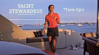 YACHT STEWARDESS MORNING ROUTINE - With guests ON