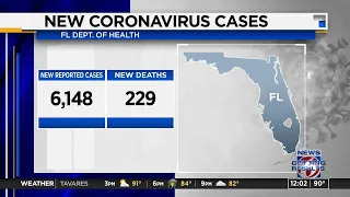 Florida reports 6,148 new coronavirus cases, 229 deaths