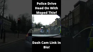 Police Drive Head On With Moped Thief #shorts