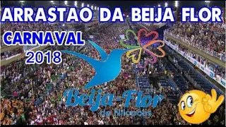 Emocionante!!! Multidão invade sapucaí em desfile da Beija Flor 2018 um Arrastão de Alegria