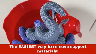 The easiest way to remove support materials in resin printing