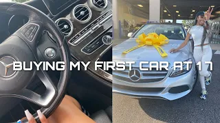 BUYING MY FIRST CAR AT 17! + car tour!