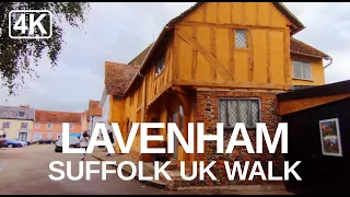 Lavenham Walk 2020 Suffolk's Famous Medieval Village, UK guided Tour (Turn On Captions) 2020