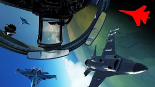 SU-27 vs F-16 - Intense Low Altitude Dogfight!! ✈️ DCS Combat