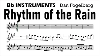 RHYTHM OF THE RAIN Bb Instruments Sheet Music Backing Track Play Along Partitura