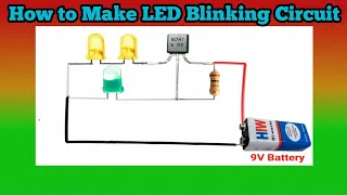 How to Make Simple LED Blinking Circuit Using BC547 Transistor !