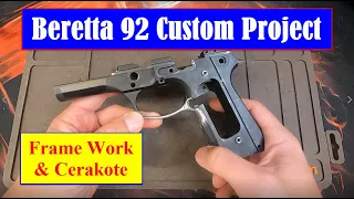 Beretta 92 Custom Project #1 - 96 Centurion converted to 92G Elite LTT - E-120 Elite Smoke Cerakote