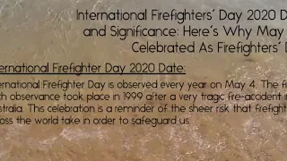 International Firefighters’ Day - GFS News Trend