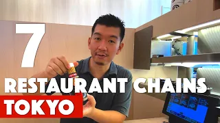 7 Chain Restaurants to eat in Tokyo, Japan