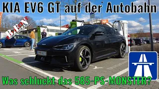 Was verbraucht das 585-PS-Monster auf der Autobahn? Kia EV6 GT von @stilotto172​