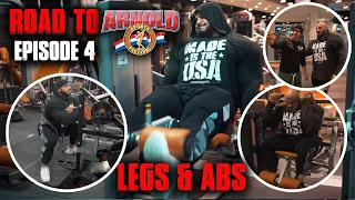 BIG RAMY TRAINS LEGS & ABS | ROAD TO ARNOLD 2020 | 5 WEEKS OUT | EPISODE 4
