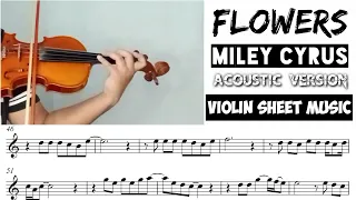 Free Sheet || Flowers - Miley Cyrus || Violin Sheet Music