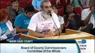 Watch the clip from the Miami-Dade County Commission meeting
