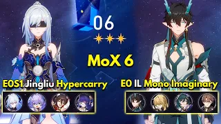 E0S1 Jingliu Hypercarry & E0 Dan Heng IL | Memory of Xianzhou Floor 6 3 Stars |Honkai: Star Rail 1.4