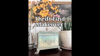 Thrift Find Makeover with paint and texture @solbeehome #metallicpaint #diy #painttutorial