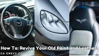 How To Buff and Polish Exterior Paint and Old Leather - C6 Corvette - Polish Angel Master Compound