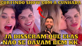 Andressa Suita CURTINDO o show do Gusttavo Lima com a CUNHADA que falaram que ela não se dava bem kk