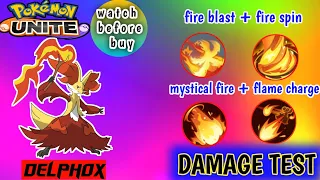 Delphox All moveset damage test|| you need to know about delphox|| Pokemon unite