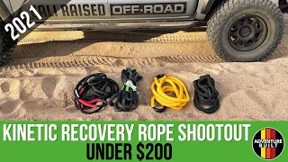 SUB $200 KINETIC RECOVERY ROPE SHOOTOUT | K72 ROPES, DEADMAN OFFROAD, IRONMAN 4X4, VICOFFROAD