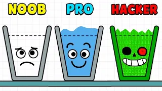 All Levels NOOB vs PRO vs HACKER - Happy Glass