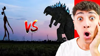 GERÇEK HAYATTA SİREN HEAD VS GODZİLLA ANİMASYONU! (Siren Head Vs Godzilla)