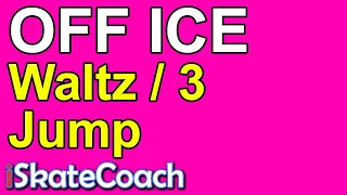 Off Ice 3 Jump. How to do a waltz jump off ice for ice skaters doing figure skating jumps in shoes