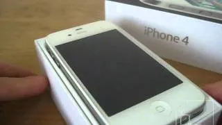 Unboxing White iPhone 4 / 4S - New White 4G Review iPhone4 Before Apple iPhone 5 or 4 HSDPA GSM