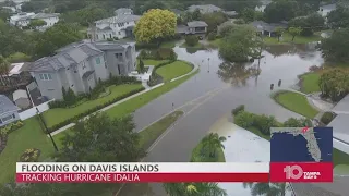 Davis Islands flooding drone video