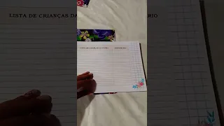 Caderno de planejamento.