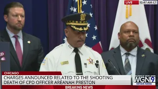 Full press conference: 4 charged with murder of CPD officer Aréanah Preston