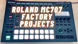 Roland MC 707 Demo - All Factory Projects (no talking)