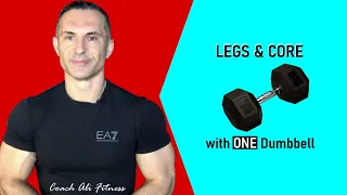 INTENSE Legs & Abs Workout With Just 1 Dumbbell.  Follow Along Legs HIIT AT Home with Coach Ali