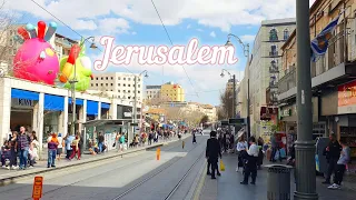 Jerusalem Walking Tour - 4K - Jaffa Street