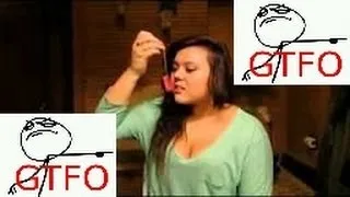 FAT GIRL EATS OWN TAMPON BEST REACTION!!!
