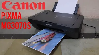 Canon PIXMA MG3070S wireless Inkjet colour printer unboxing, setup and print