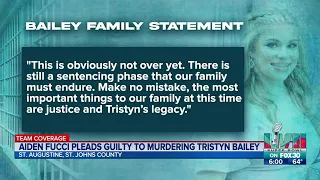 'Obviously not over yet:' Aiden Fucci pleads guilty to Tristyn Bailey's murder | Action News Jax