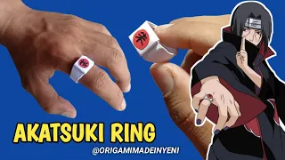 Best Of Origami Ninja Weapons, Akatsuki Paper Ring, How to make a paper akatsuki ring, naruto