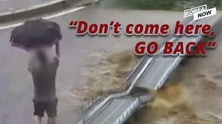 “Don’t come here”… after 30 seconds bridge collapse