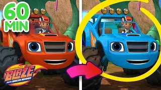 Blaze's Best Spot the Difference Games! 🔎 60 Minute Compilation | Blaze and the Monster Machines