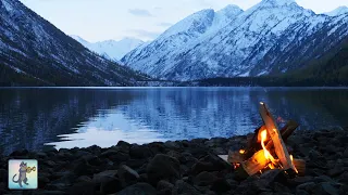 Lakeside Campfire ~ Relaxing Fireplace Sounds 🔥 Burning Fireplace / Crackling Fire (NO MUSIC)